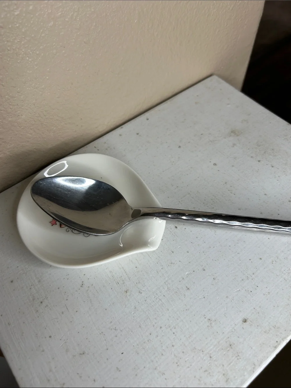 Ceramic Cute Cow Spoon Rest - White